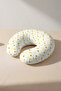 Bee Flower Pattern Cotton Neck Pillow - Cute Yellow White Kids & Adult Travel Pillow - 7