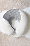 Modern Black and White Striped Neck Pillow - Minimalist Soft Gray White Travel Pillow - 4