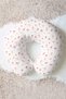 Romantic Figured Cotton Neck Pillow - Soft Travel Pillow with Cute Pink Heart - 5