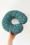 Sea-Themed Cotton Neck Pillow - Cute Octopus Turquoise Orange Travel Pillow - 6