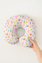 Cute Animals Patterned Cotton Neck Pillow - Pastel Pink Colored Travel Pillow