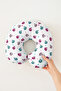 Colorful Ladybug Patterned Cotton Neck Pillow - Cute Pink Blue Heart Soft Travel Pillow - 5