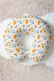 Cute Safari Animals Cotton Neck Pillow - Colorful Orange Grey Travel Pillow