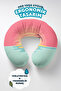 Sunset Sea View Ergonomic Neck Pillow - Minimalist Turquoise Salmon Travel Pillow - 6