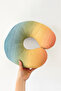 Colorful Gradient Cotton Neck Pillow - Soft Travel Pillow in Modern Pastel Shades - 5