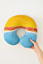 Landscape Themed Ergonomic Neck Pillow - Natural Sunset Yellow Blue Travel Pillow - 2