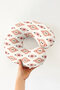 Ethnic Geometric Pattern Cotton Neck Pillow - Pastel Cream Brown Adult Travel Pillow