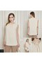 Women's Ruffle Neckline Sleeveless Blouse with Pearl and Chain Detailing - Multiple Color Options - 7