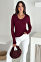 Women's Lycra V-Neck Long Sleeve Blouse – Stretchy & Everyday Elegance - 7