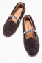 Women's Pearl Belted Home Slippers Gray - 5
