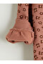 New Season Crew Neck Floral Girl's Sweatshirt 2-Piece Set - 7