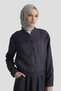 Woven Line Sequin Garnished Skirt Double Suit Navy Blue 25Kt663 - 5