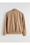 Lcwaikiki Classic Beige Shirt Collar Men's Jacket - 8