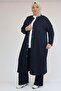 57035 Plus Size Modal Suit with Shoulder Epaulettes and Snap Detail - Navy Blue - 4