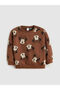 New Season Crew Neck Printed Girls' Sweatshirt and Leggings - 2