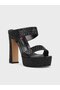 Women's summer 15cm heeled slipper - 574 870-25 - black - 2