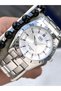 Men's Wristwatch Silver Color, Steel Band, 5 Atm Water Resistant. Bracelet with Gift