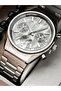 Functional Men's Wristwatch,Certified,Warranty, Silver Steel Band Double Bracelet - 4