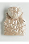 Gray Hooded Girl's Puffer Vest - 2