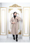 Women's Hijab Coat with Gathered Sleeves and Belted\cache Coat - 2