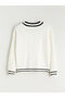 V-Neck Girl's Knitwear Sweater - 5