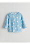 Lcw Kids Blue Heart Printed Girl's Pajama Set - 2