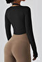 Finger Detailed Halter Neck Long Sleeve Blouse - 2