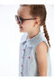 Baby Collar Floral Striped Girl's Shirt - 2