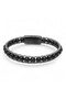 Onyx Natural Stone and Steel Rope Braided Bracelet 31832B2Dh1 - 3