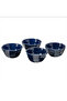 Strimmig Ceramic Bowl Set, Blue, 15 Cm, 4 Pieces