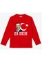 Long Sleeve New October 29 Republic Day Ataturk Printed Cotton Children's T-Shirt