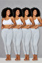 4Pcs Plus Size 100% Cotton Long Combed Leggings, Long Leggings, Plus Size Leggings, Cotton Leggings