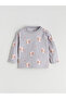 Rabbit Printed Baby Girl Sweatshirt and Sweatpants - 2