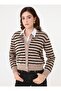 Mink Striped Knitwear Cardigan - Mink - - 4