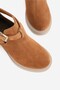 Women's Taba Suede Genuine Natural Leather Size 36-41 Thick Heel with Buckle Boots & Booties - 2