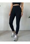 Gathering Weak High Waist Corset Detailed Leggings - 4