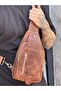 Leather Crossbody Bag – Genuine Leather, Shoulder Strap, Magnetic, Zippered 2083