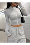 Women's Grey Baggy Oversized Plus Size Sportswear Quality Loose Fit Stretchy Comfortable Fabric Sweatpants Rem3 - 5