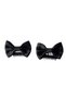 2-Piece Black Color Ribbon Figured Hairless Baby Hair Clip - 2