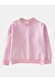 Pembe Kız Çocuk Düz Basic Sweat