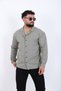 Men's Green Linen Look Oversized Shirt Long Sleeve Casual Daily Streetwear Use - 3