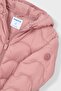 Girl's Regular Fit Hooded Quilted Puffer Jacket - Pink - 3