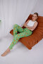 Women's High Waist Avocado Printed Soft Textured Milans Pajama Bottoms - 6