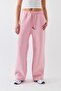 Oversize Unisex Sweatpants Pink – 3 Thread Ribbed, Wide Leg, with Pockets, Modern Comfortable Fit - 4