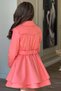 Girls' Floral-Print Pleated Baby-Collared Trench Coat Dress - 4