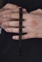 Black Cord Model Steel Men's Bracelet - 3