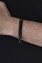 Black Cord Model Steel Men's Bracelet - 2