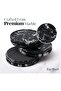 Marble Coasters Set with Holder 3.5" Black Zebra – 6 Round Stone Drink Coasters for Table & Kitchen - 6