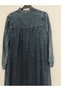 Cotton Woven, with Robe, Pregnant Women Can Wear It, Loose, Long, Denim Dress - 3