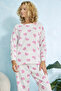 Pink Heart Women's Long Pajama Set - 4